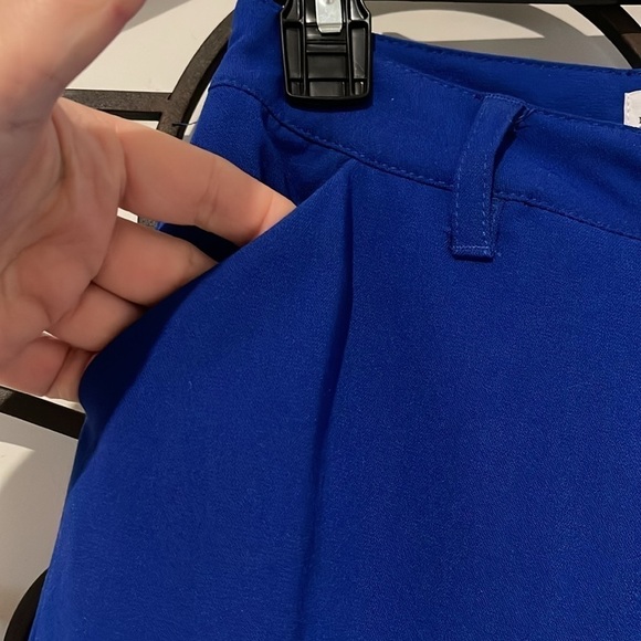 DANIELLE BERNSTEIN BY MEWOREWHAT HIGH RISE WIDE LEG TROUSERS CORAL BLUE SIZE 00 - Picture 6 of 14